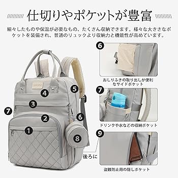 Amazon.co.jp: [Manatsulife] マザーズバッグ リュック 多機能